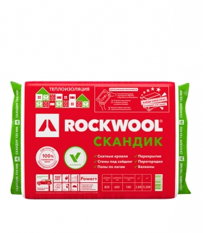 Утеплитель Rockwool Лайт Баттс Скандик 100х600х800 мм 2,88 кв.м