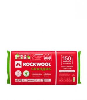 Утеплитель Rockwool Лайт Баттс Скандик 150х600х1200 мм 3,6 кв.м